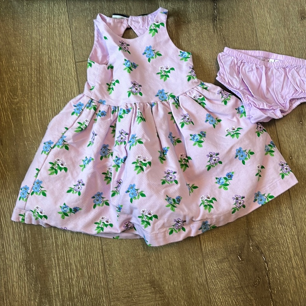 Purple floral spring dress